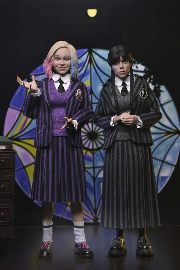 WEDNESDAY ENID & WEDNESDAY NEVRMORE UNIFORM 2PACK CLOTHED AF