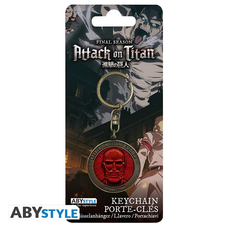 ATTACK ON TITAN COLOSSAL TITAN MEDALLION KEYCHAIN