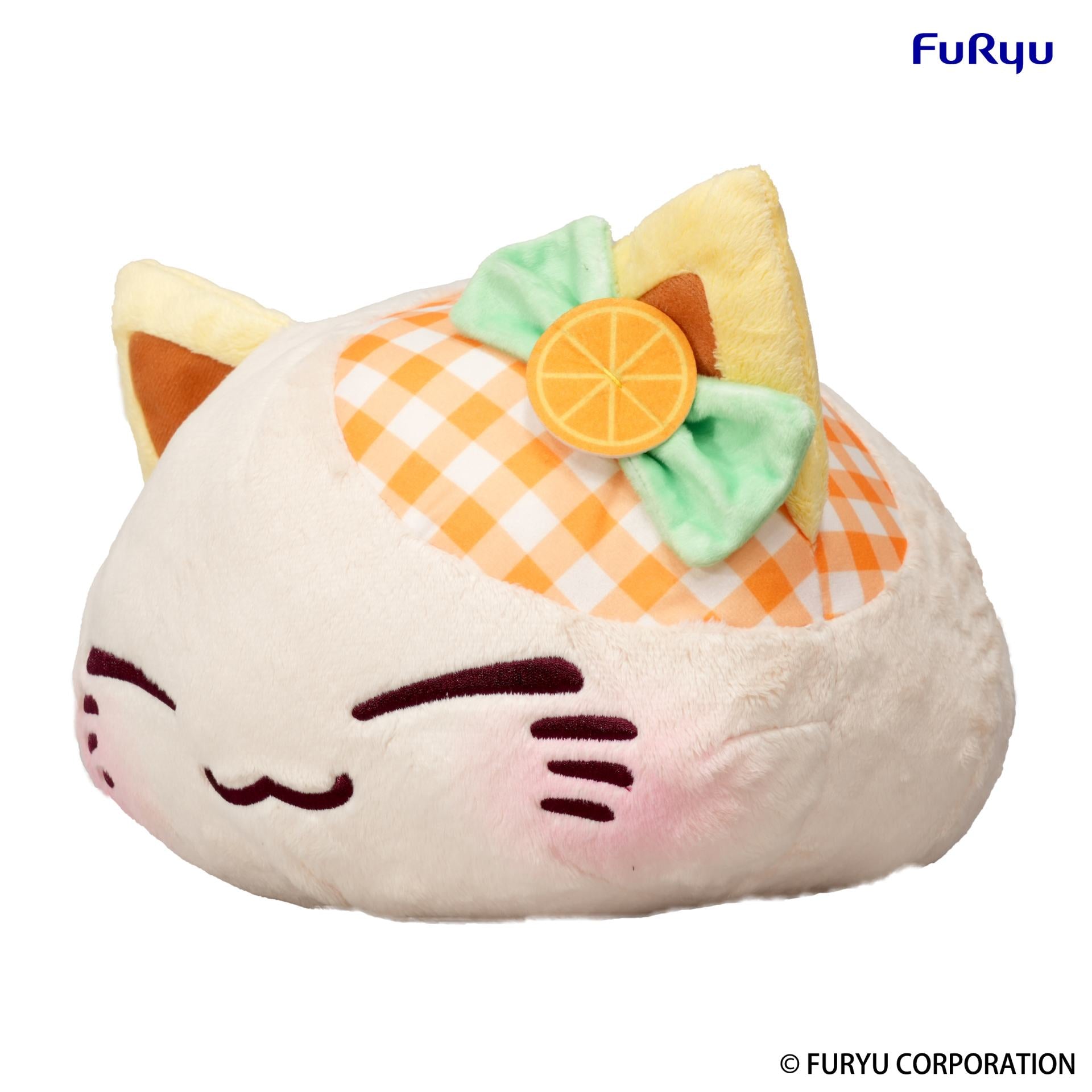 NEMUNEKO CAT ORANGE FRUIT BIG PLUSH TOY