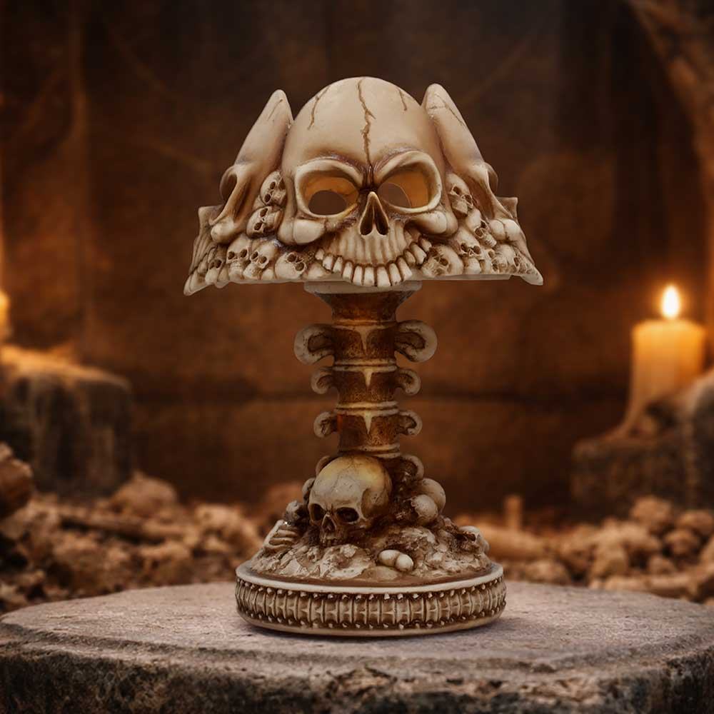 GOTHIC SKULL LAMP BONE