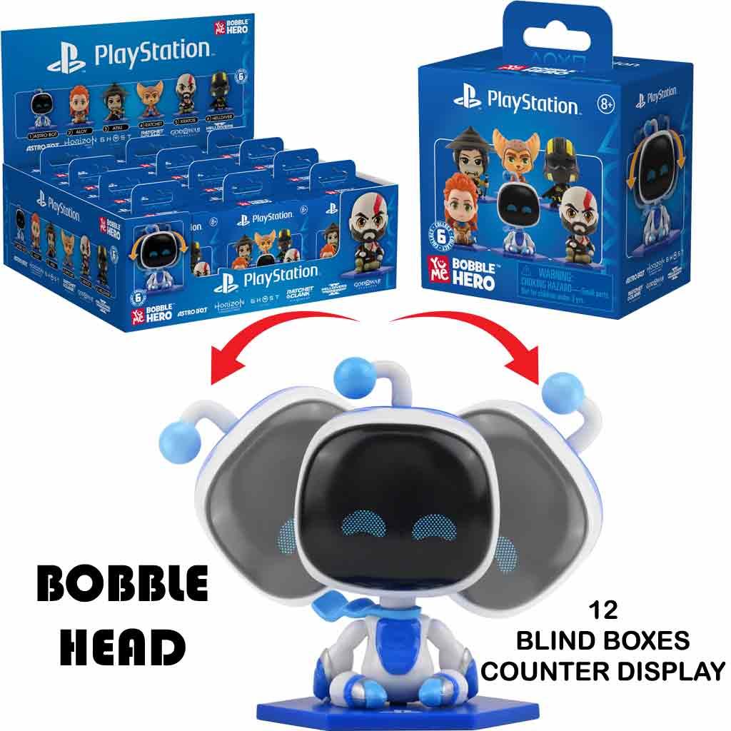SONY PLAYSTATION - ALL STARS BOBBLE HEAD - BLIND BOX COUNTER DISPLAY (12)
