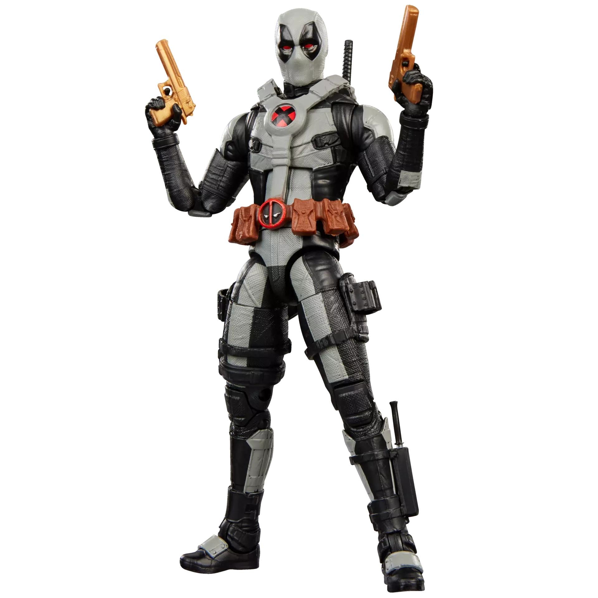 MARVEL LEGENDS DEADPOOL AND WOLVERINE DEADPOOL BLACK AND WHITE ACTION FIGURE