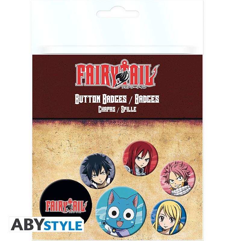 FAIRY TAIL CHARACTERS BADGE PACK