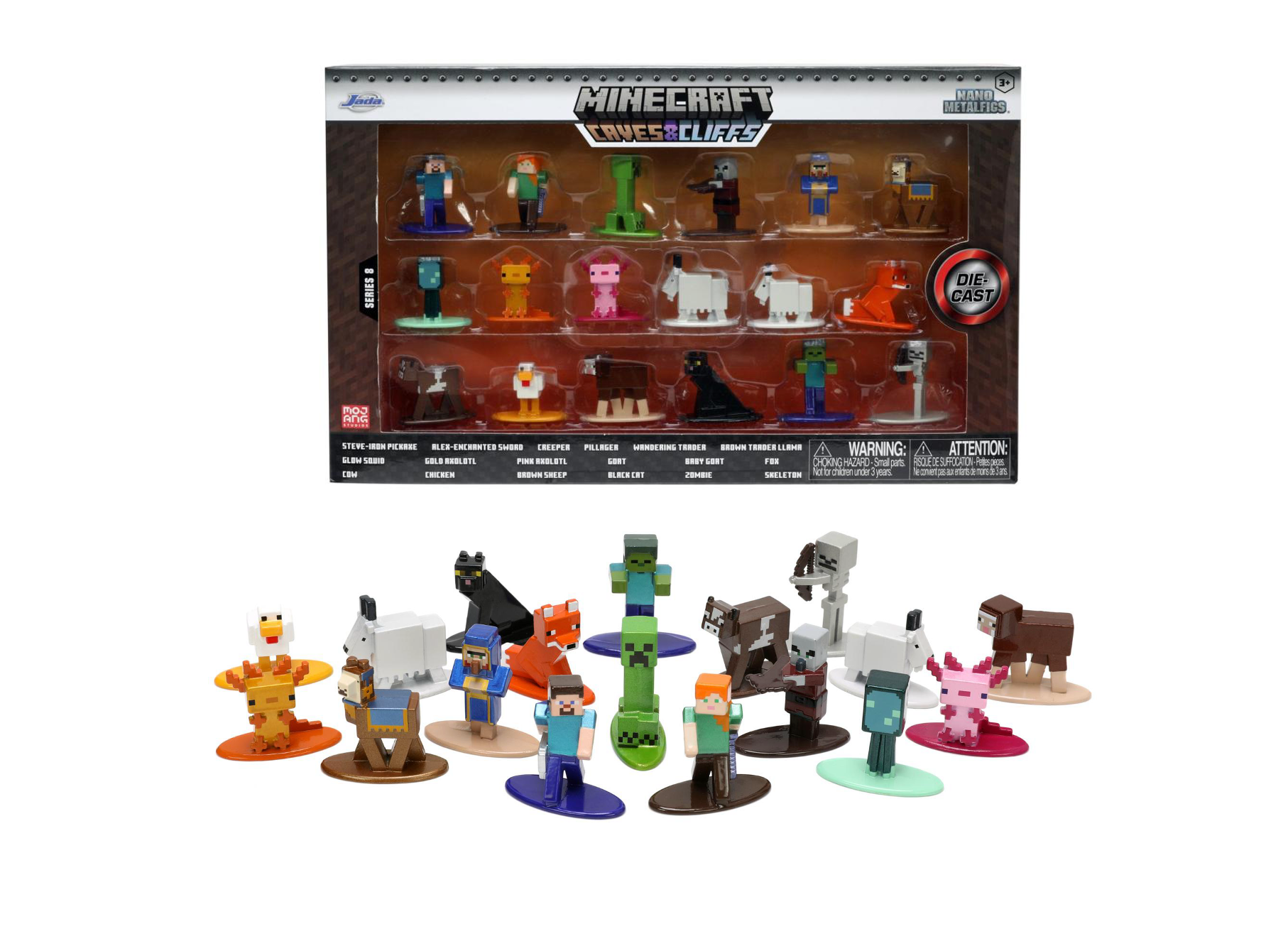 MINECRAFT - Multi Pack of 1,65inch NanoFigures - 18pc - Wave 8