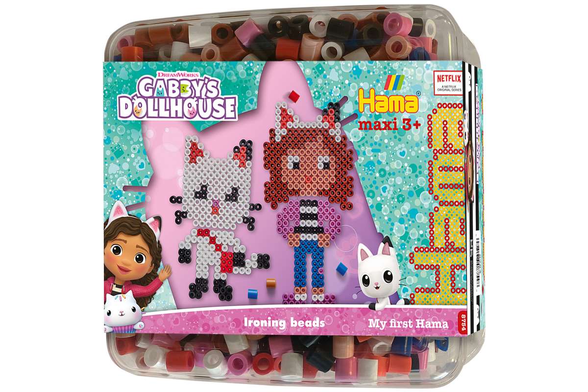 Hama maxi bøtte Gabby's Dollhouse perler+plade
