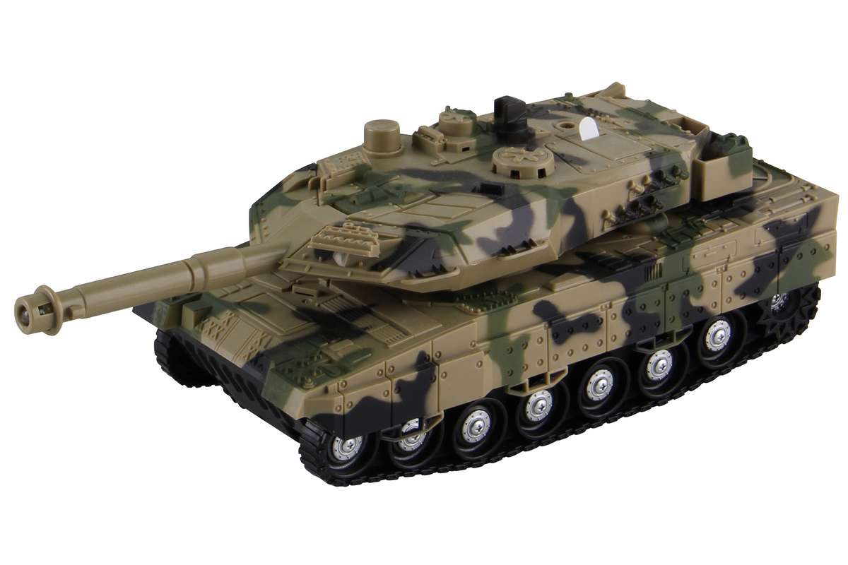 Military tank w/friction, light, sound & Try-Me