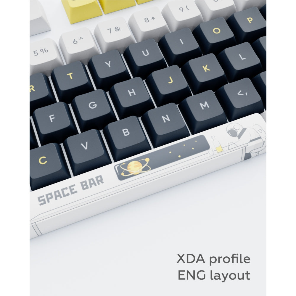 Dark Project KS-2036 PBT keycaps, ENG White/Yellow