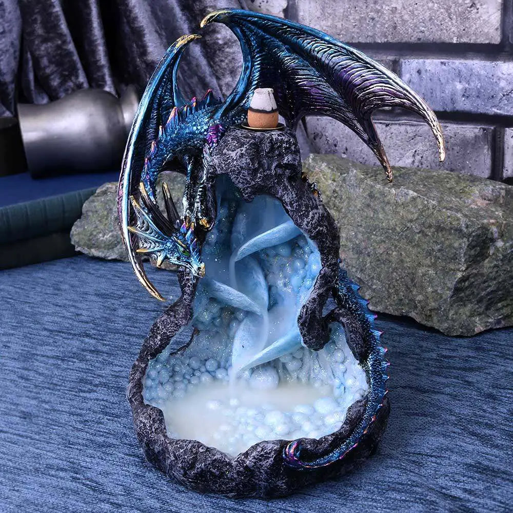 INCENSE BURNER DRAGONS INTRIGUE BACKFLOW
