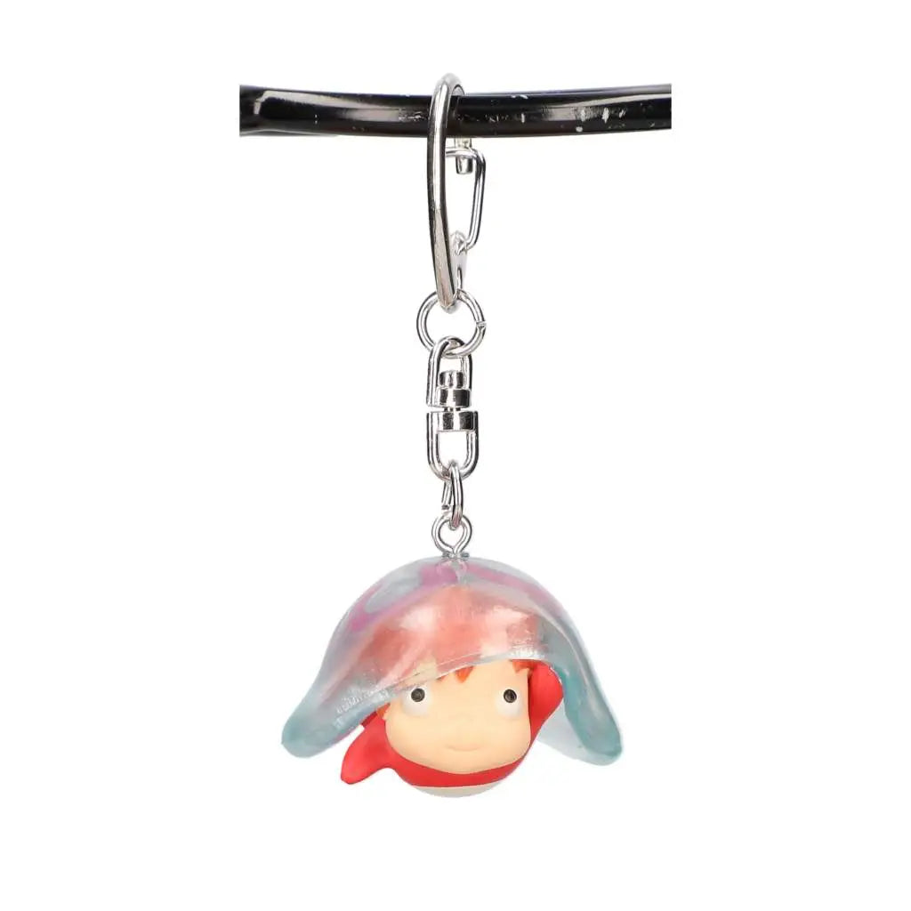 PONYO BY THE CLIFF AND JELLYFISH 3D KEYCHAIN