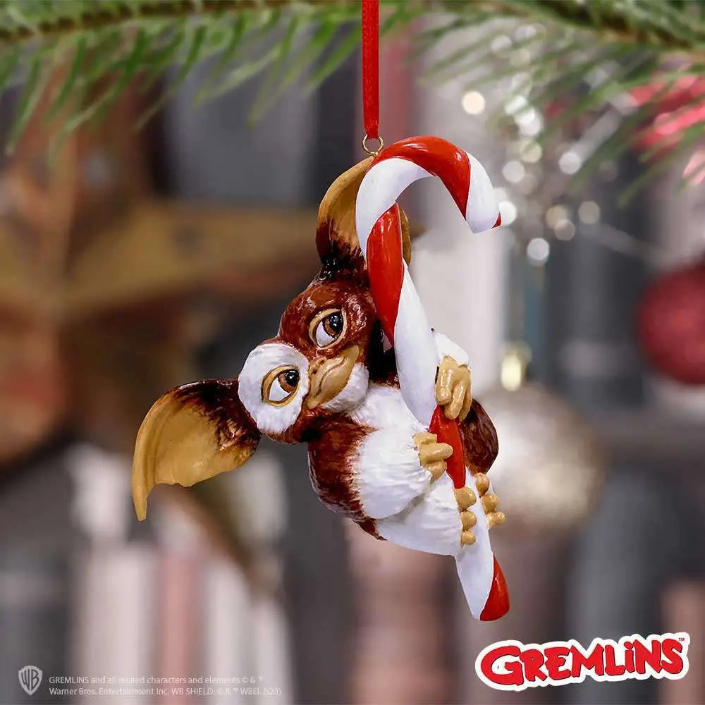 GREMLINS GIZMO CANDY CANE HANGING ORNAMENT