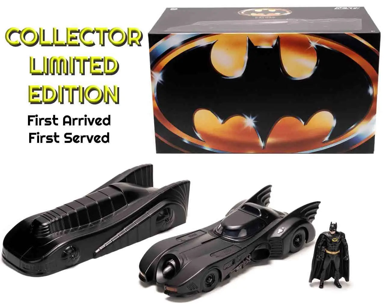 BATMAN 1989 AMORED BATMOBILE & BATMAN 1/24 DIE-CAST MODEL LIMITED EDITION