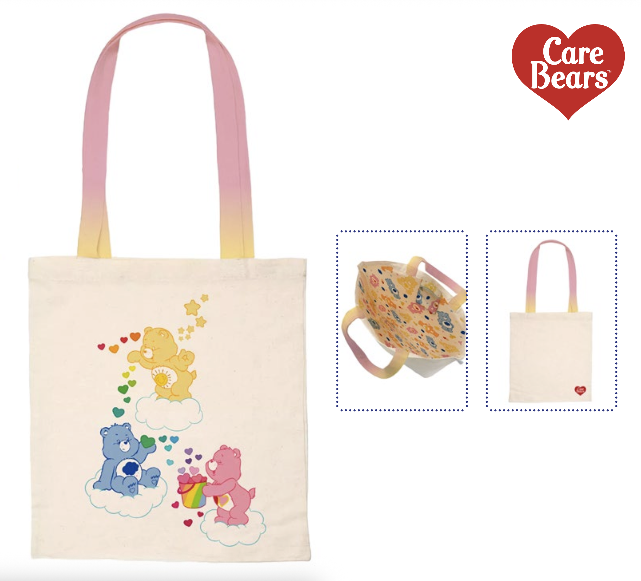 CAREBEAR - Rainbow - Tote Bag 40x33x1cm