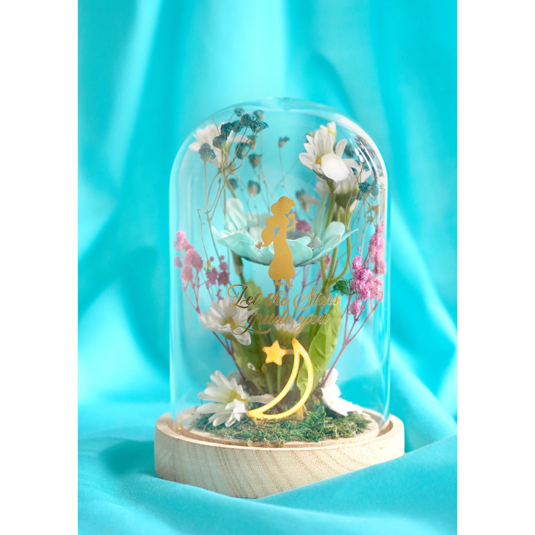 DISNEY PRINCESS - Jasmine - Floral Cloche with a Neon Light