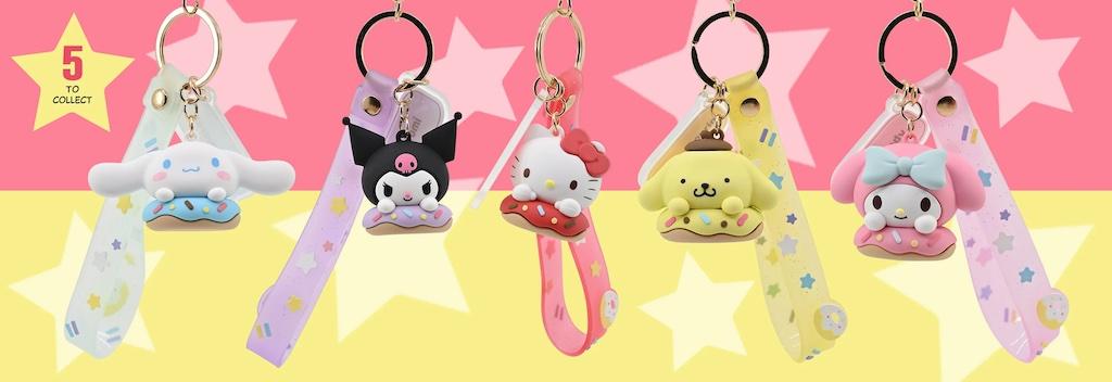 HELLO KITTY - Donuts Series - Assortiment 12 Porte-Clés 15.5cm