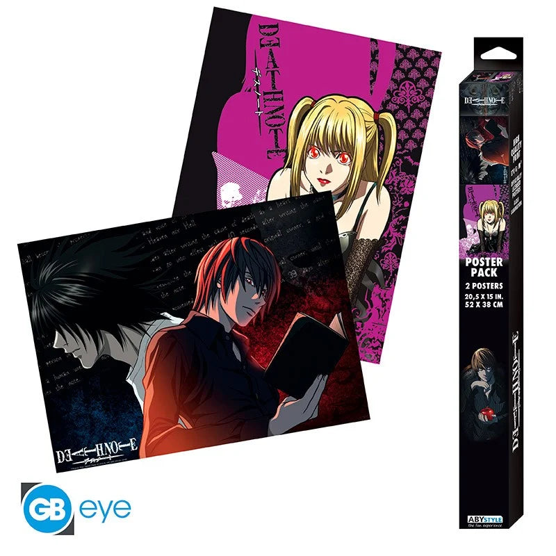 DEATH NOTE - L VS Light & Misa - Set 2 posters '52x38'