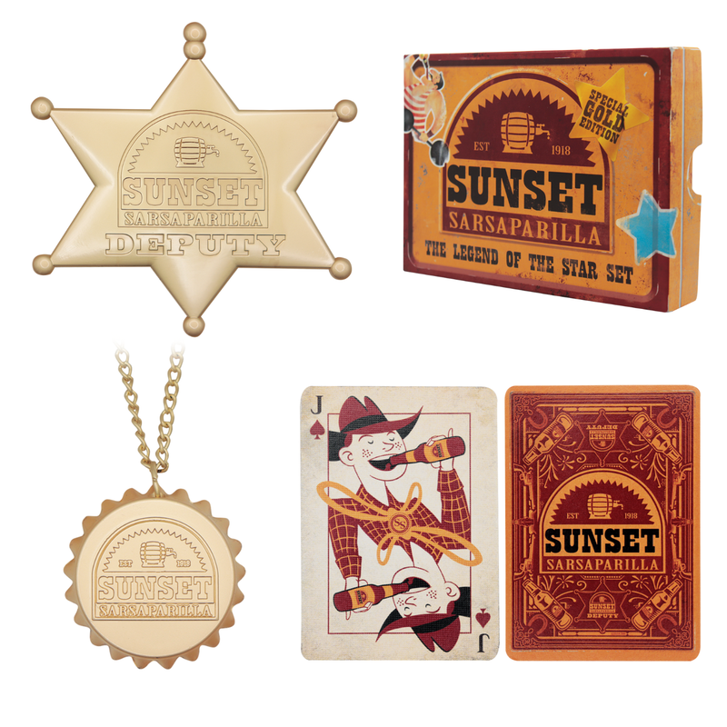 FALLOUT -Sunset Sarsaparilla Legend of the star set -Gold coloured Ed.