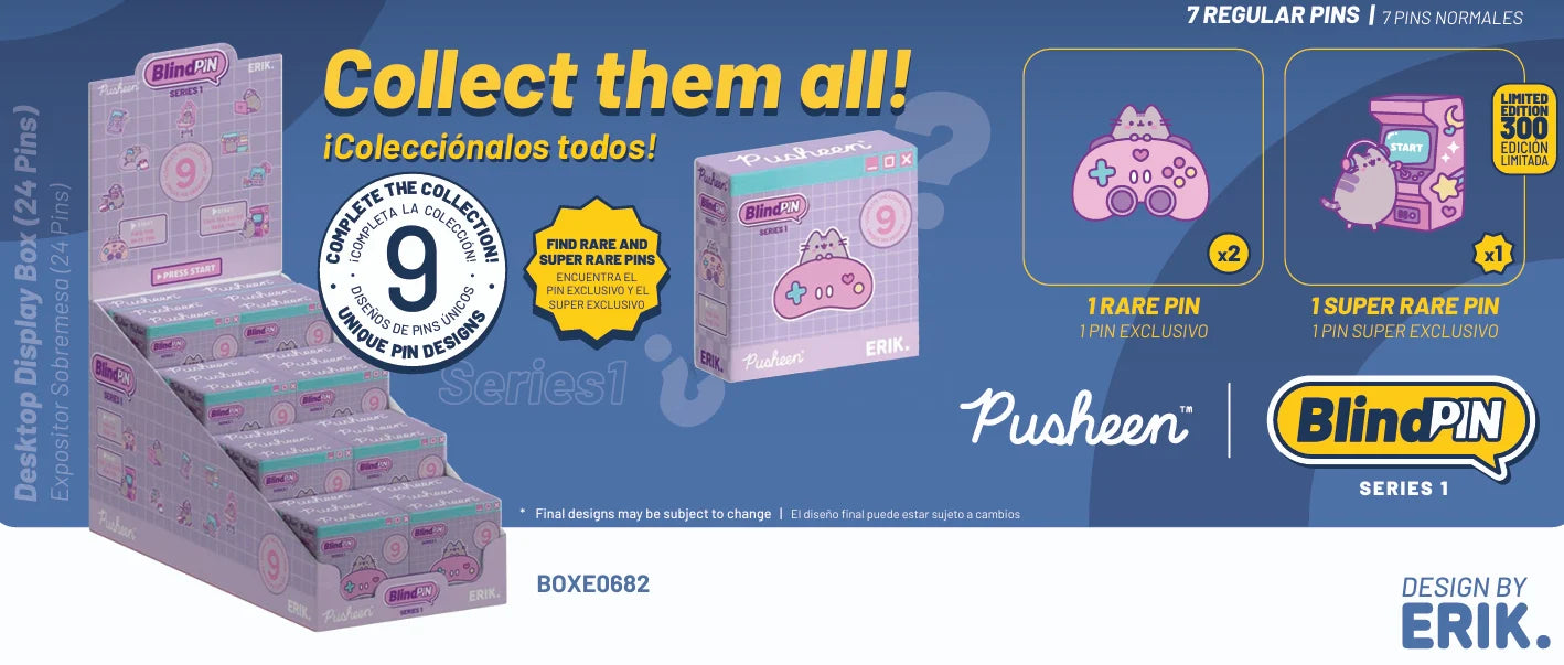 PUSHEEN - Series 1 - Display 24 Mystery Pin's