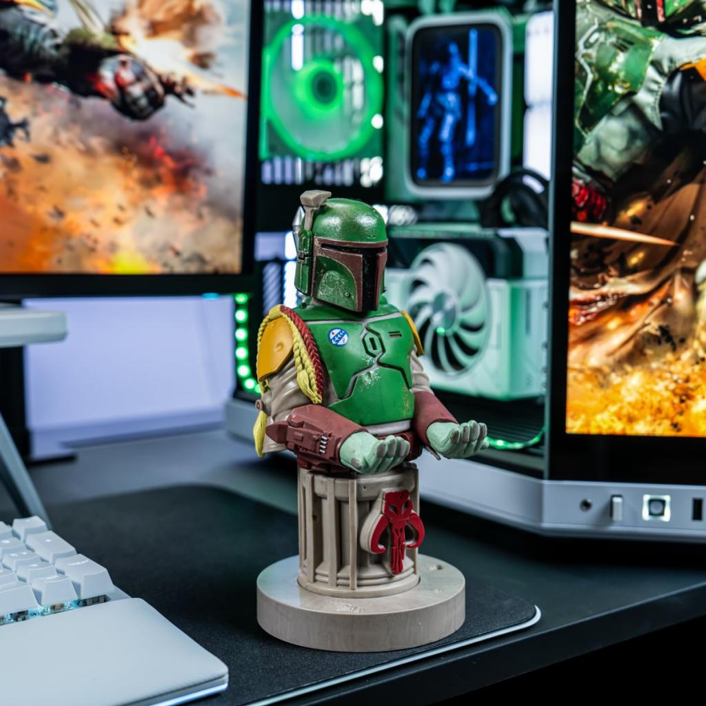 MANDALORIAN - Boba Fett - Support Manette & Portable - 20cm