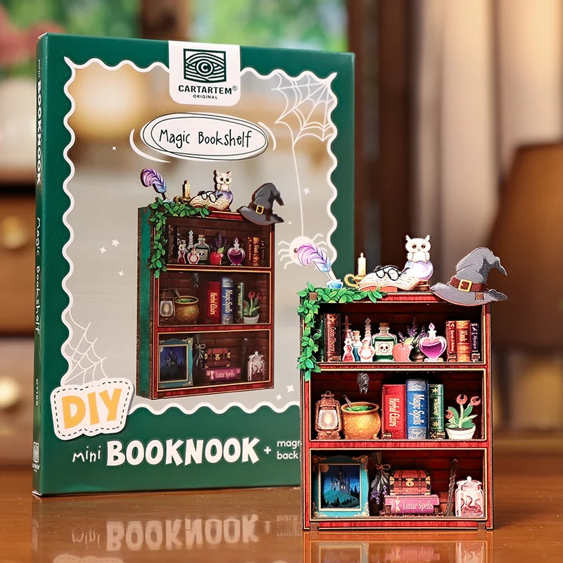 MINI BOOK NOOK KIT - DIY- Magic Bookshelf - With Magnets