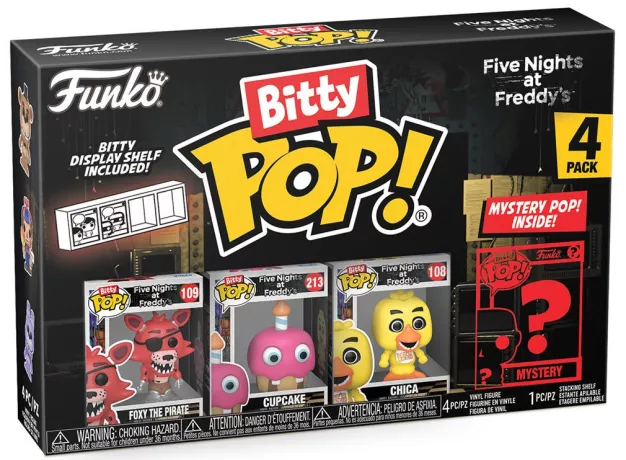 FIVE NIGHTS AT FREDDY'S - Bitty Pop 4 Pack 2.5cm - Foxy