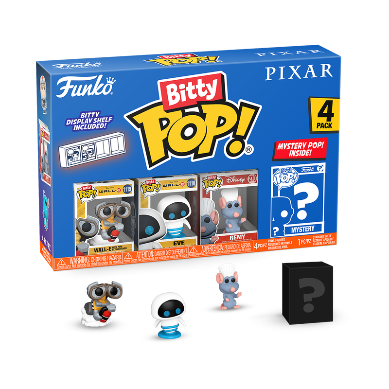 PIXAR - Bitty Pop 4 Pack 2.5cm - Wall-E