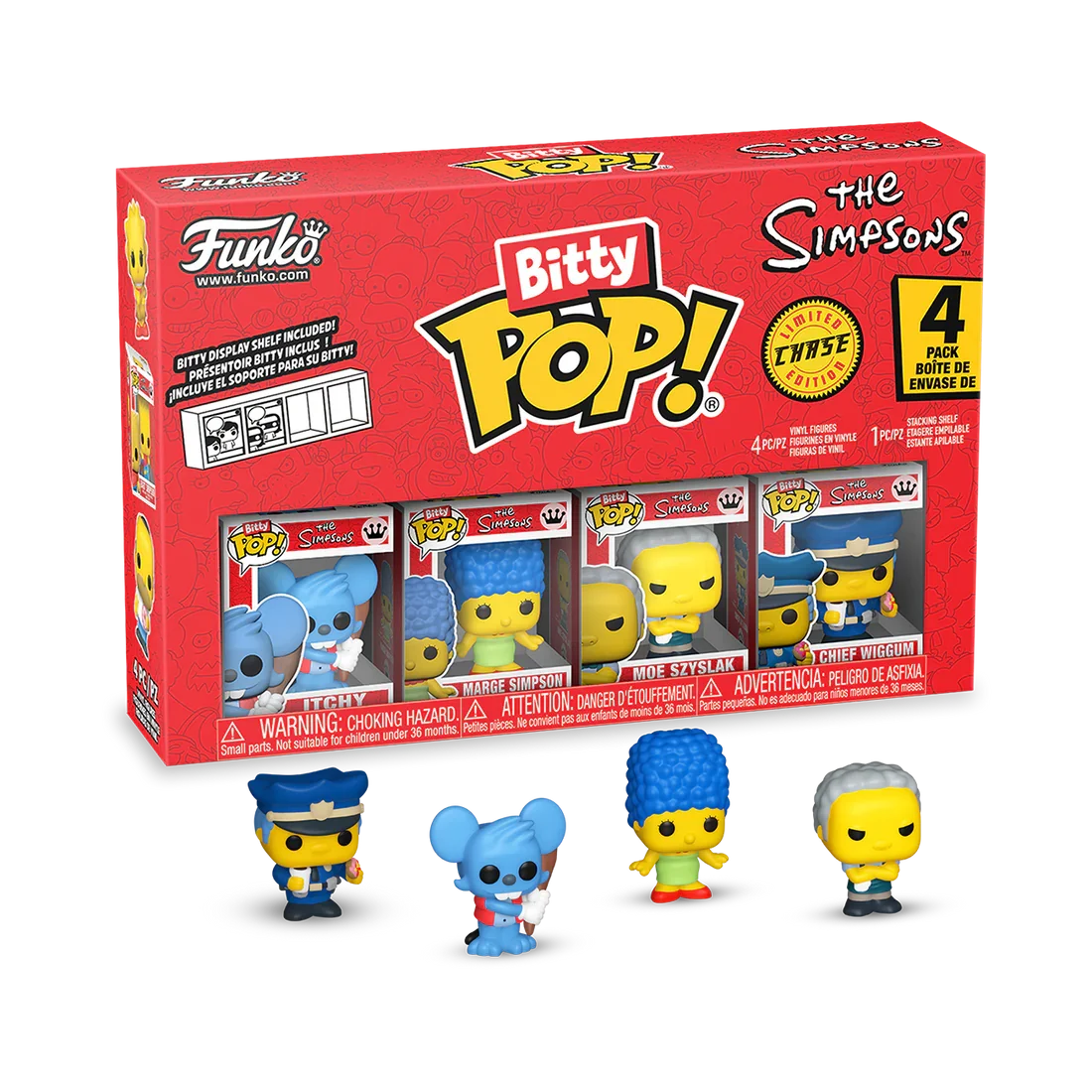 SIMPSONS - Bitty Pop 4 Pack 2.5cm - Itchy