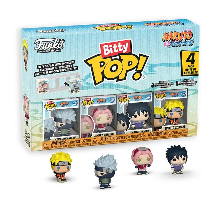 NARUTO SHIPPUDEN - Bitty Pop 4 Pack 2.5cm - Team 7 with Chase