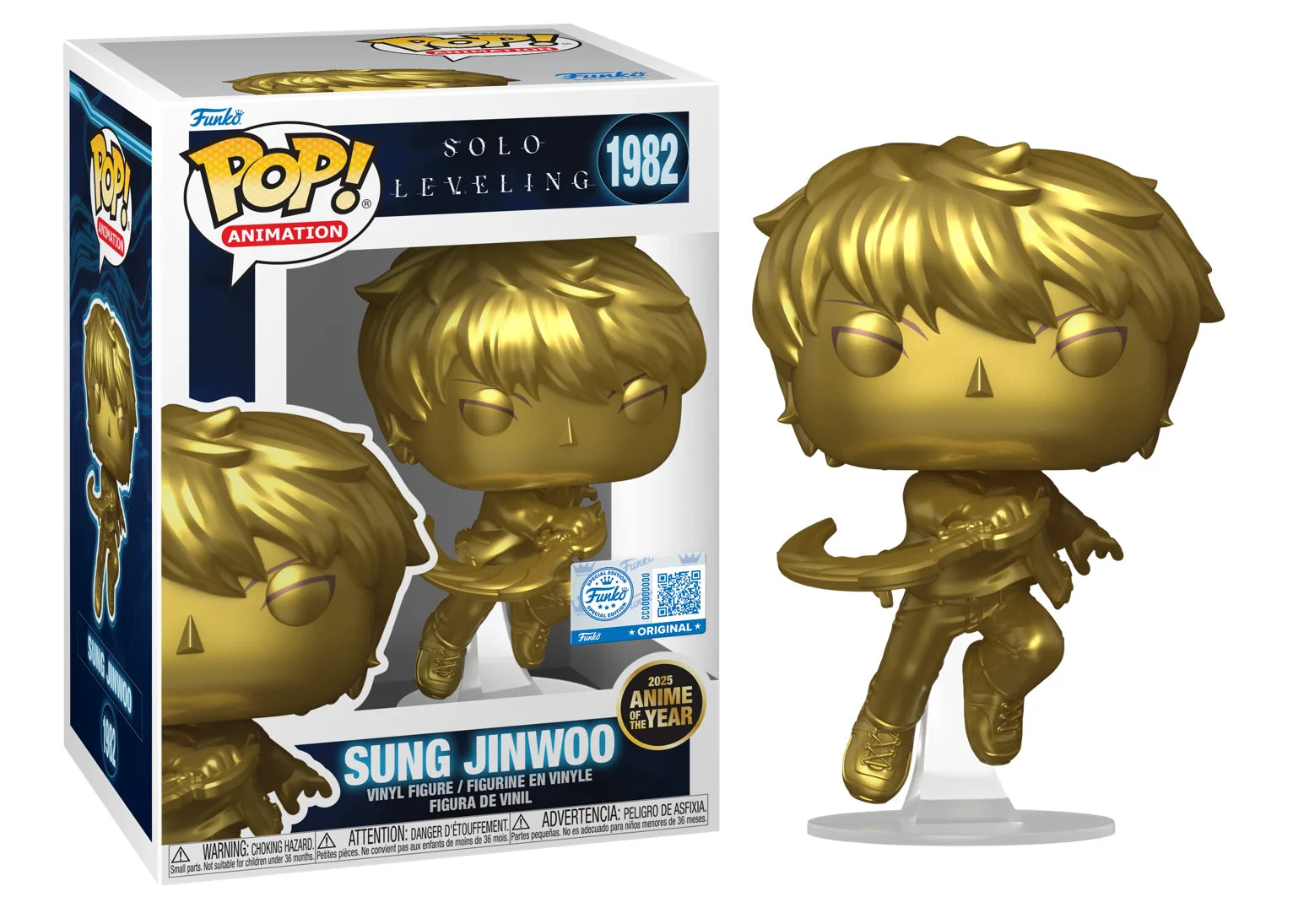 SOLO LEVELING - POP N° 1982 - Sung Jinwoo(Anime Of The Year) With Case