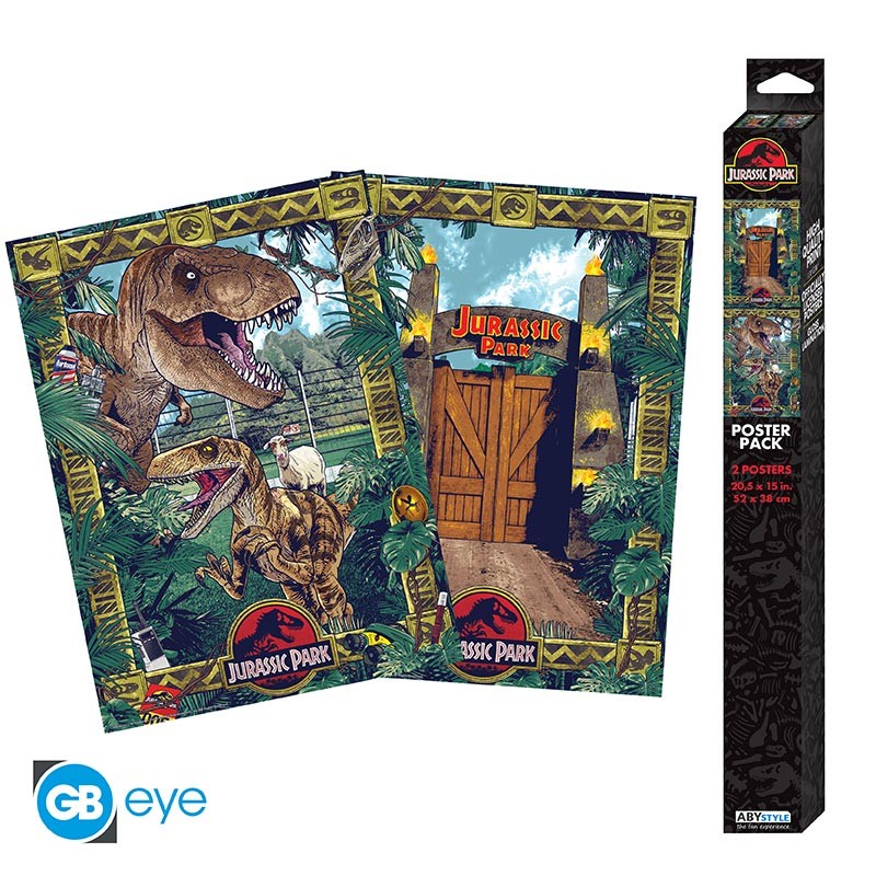 JURASSIC PARK - Gates and Biodiversity - Set 2 chibi posters '52x38'
