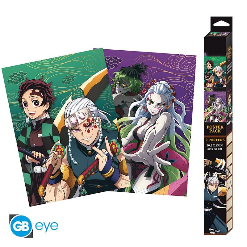 DEMON SLAYER - Entertainment district - Set 2 posters '52x38'