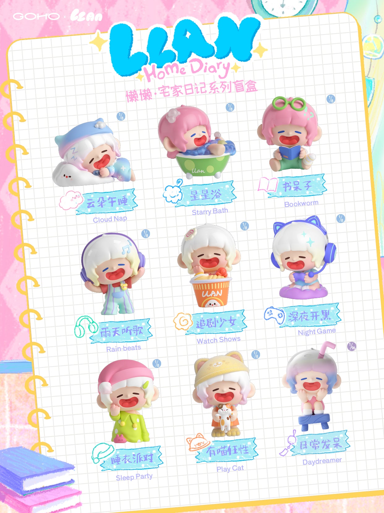 GOHO - Llan Home diary Series BLIND BOX (8pcs) - 8-10cm