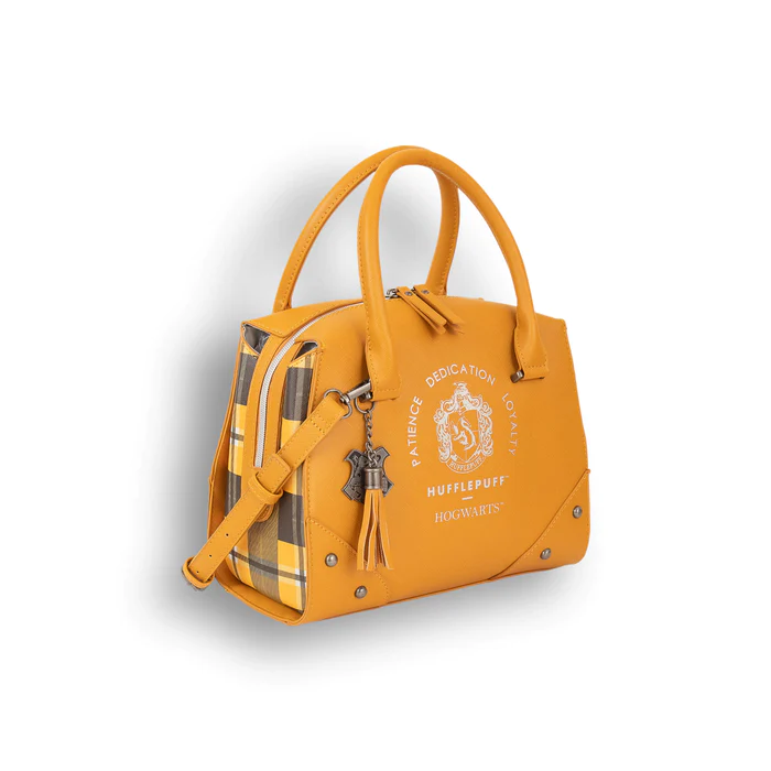 HARRY POTTER - Hufflepuff - Luxury Plaid Top Handbag '28x22x13cm'
