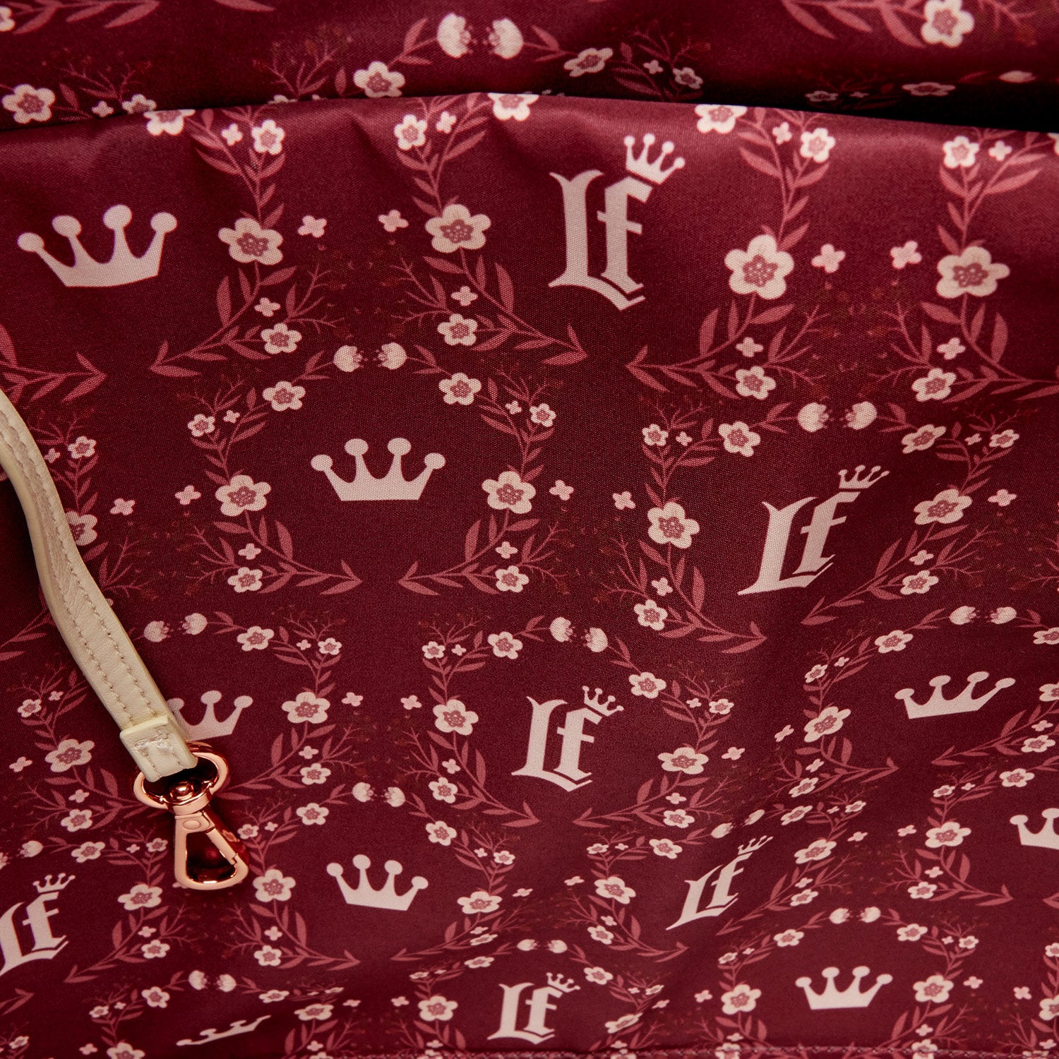 CREAM & RED - Floral - Convertible Tote Bag Loungefly