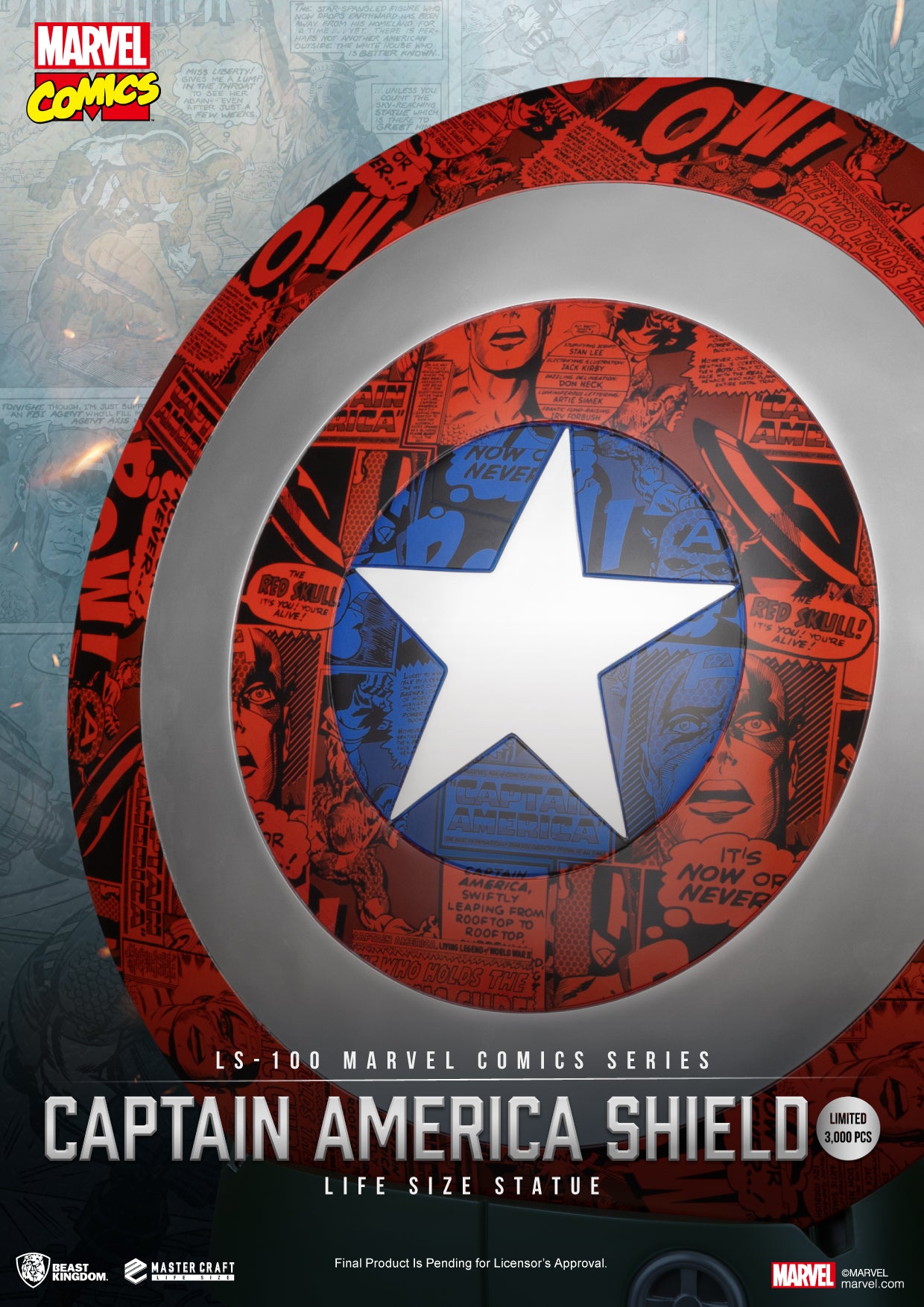 MARVEL - Captain America Shield - Statue Life Size 64cm