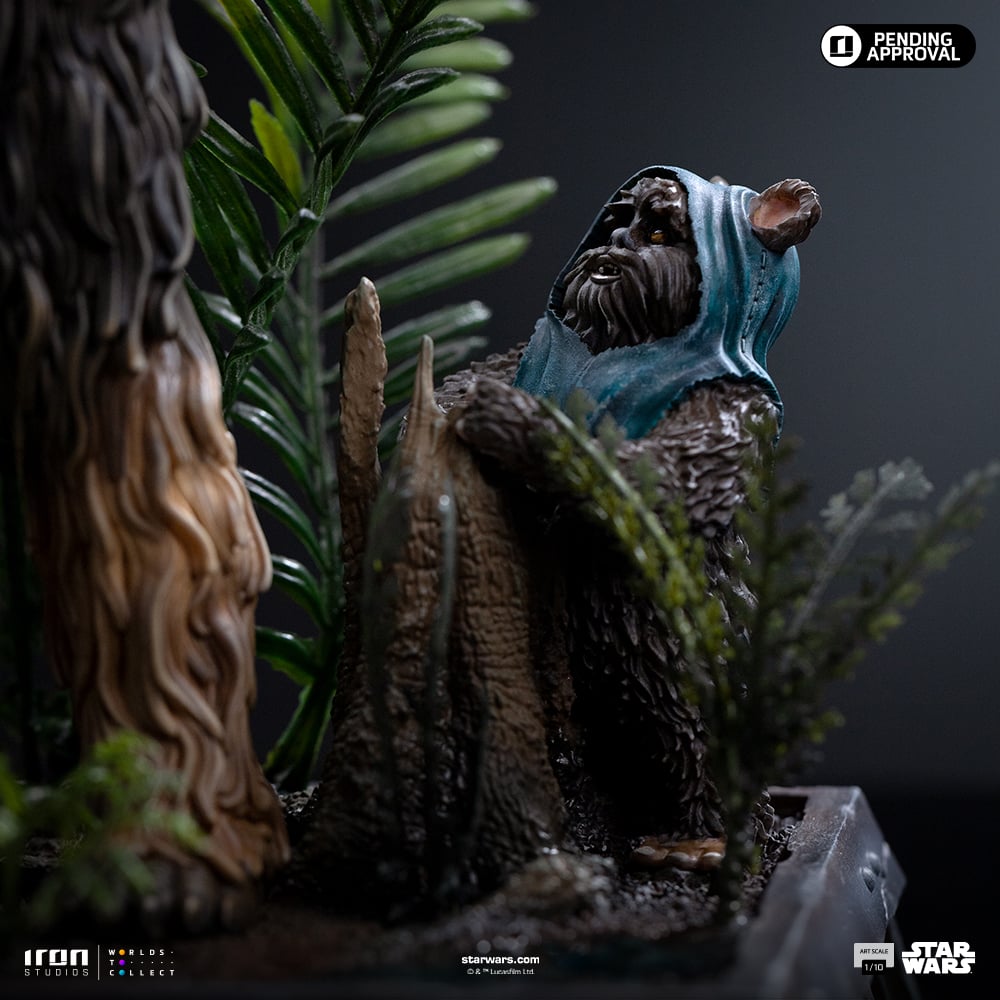 STAR WARS VI - Chewbacca & Tokkat - Statue Art Scale 1/10 22.4cm