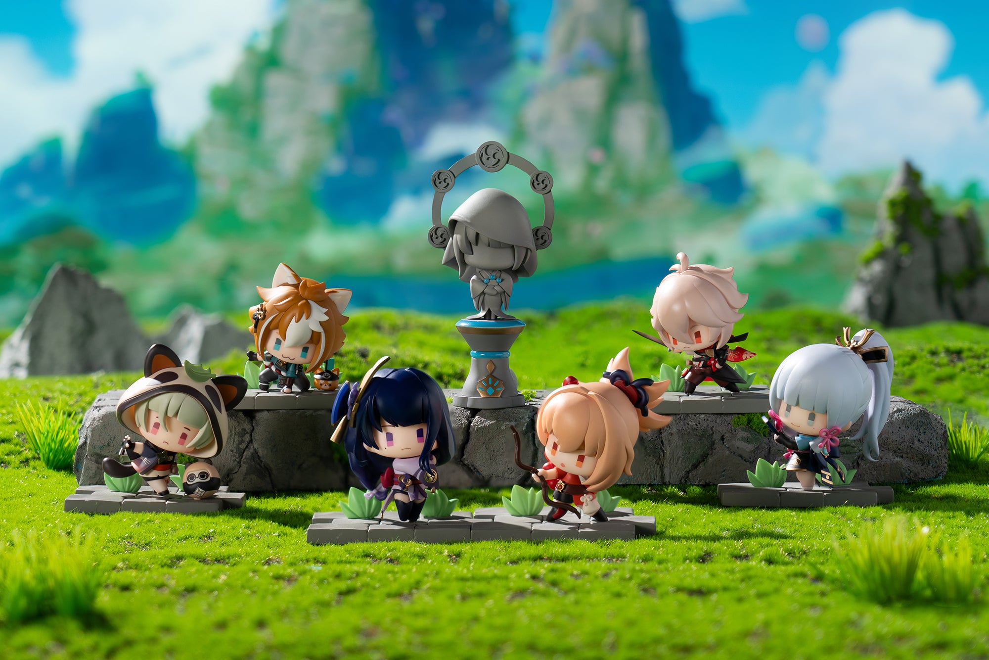 GENSHIN IMPACT - Gallant statues of battlefield - 6 Figure Set 10cm