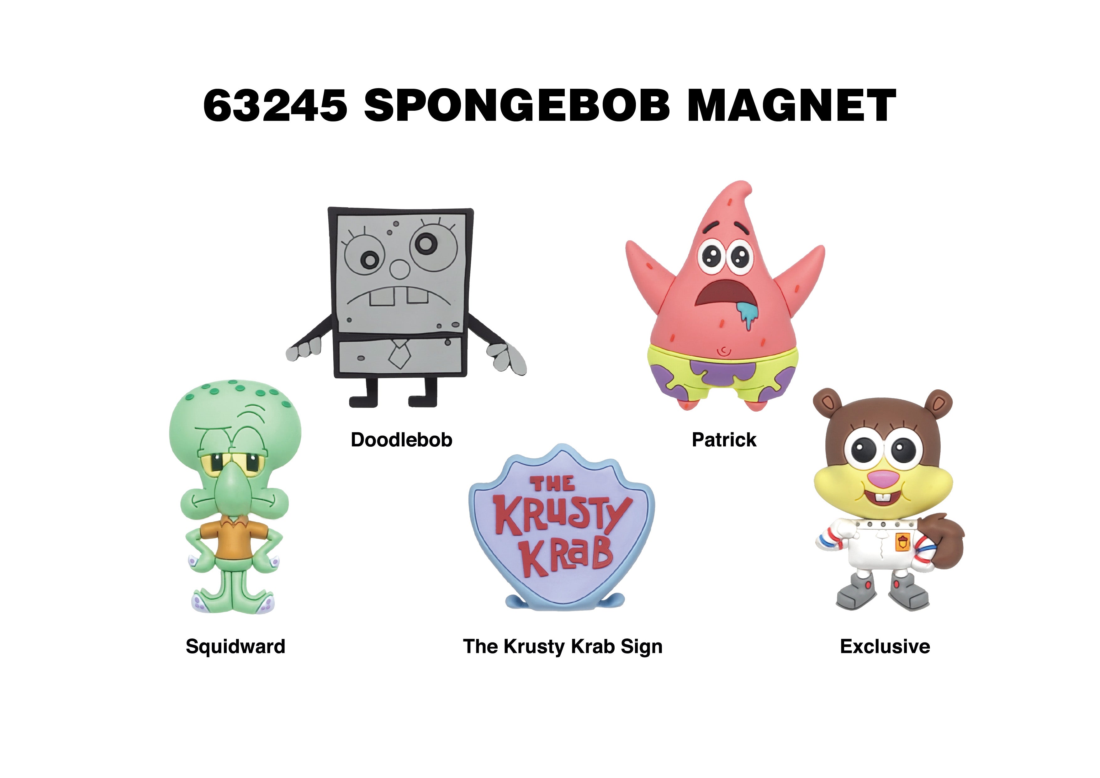 SPONGE BOB - Series 1 - 3D Foam Magnets in blind bags (Display 12 Pcs)