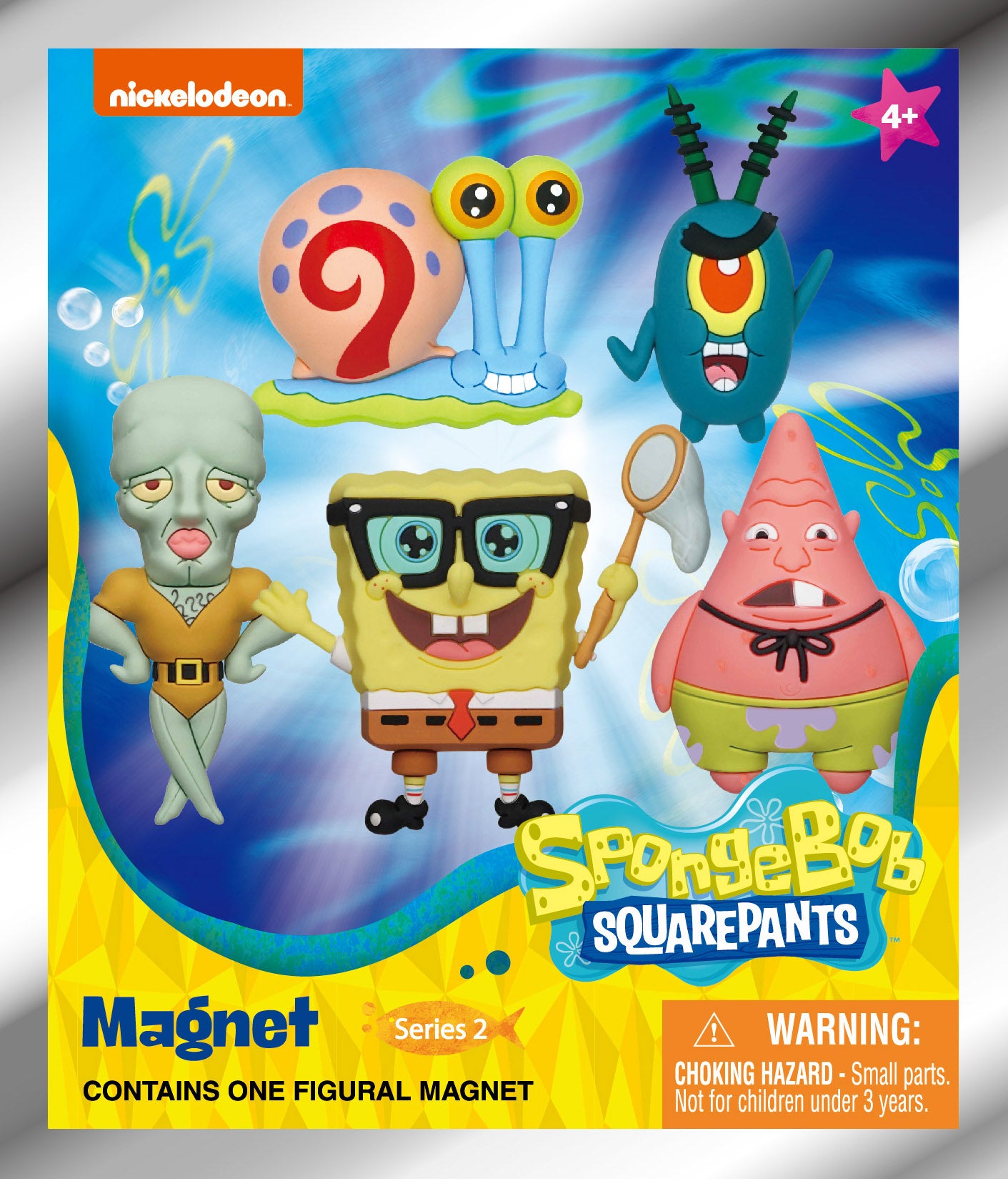 SPONGBOB - Series 2 - 3D Foam Magnets in blind bags (Display 12 Pcs)