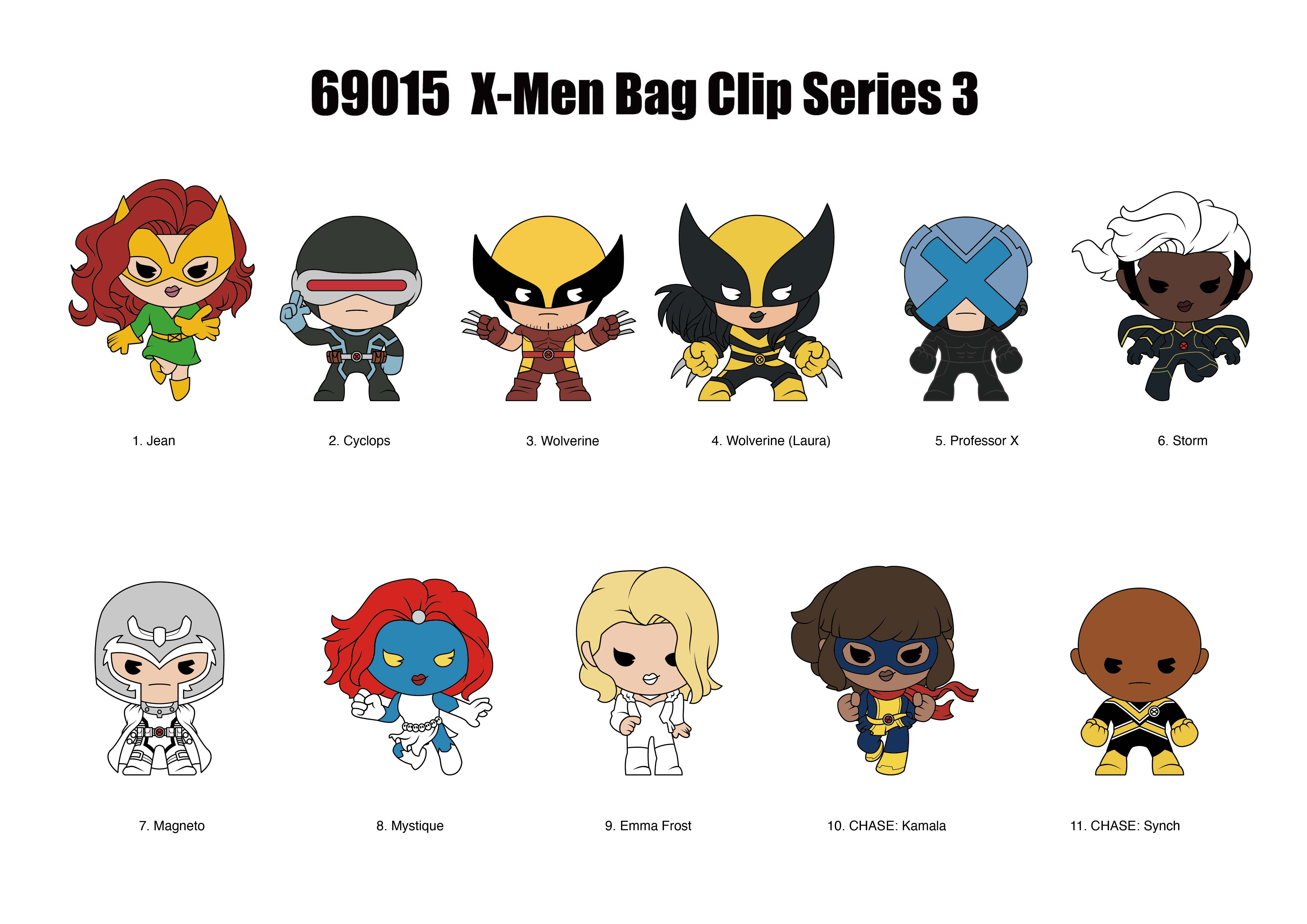 X-MEN CLASSIC - Series 3 - 3D Foam Bag Clip (Display 24 Pcs)