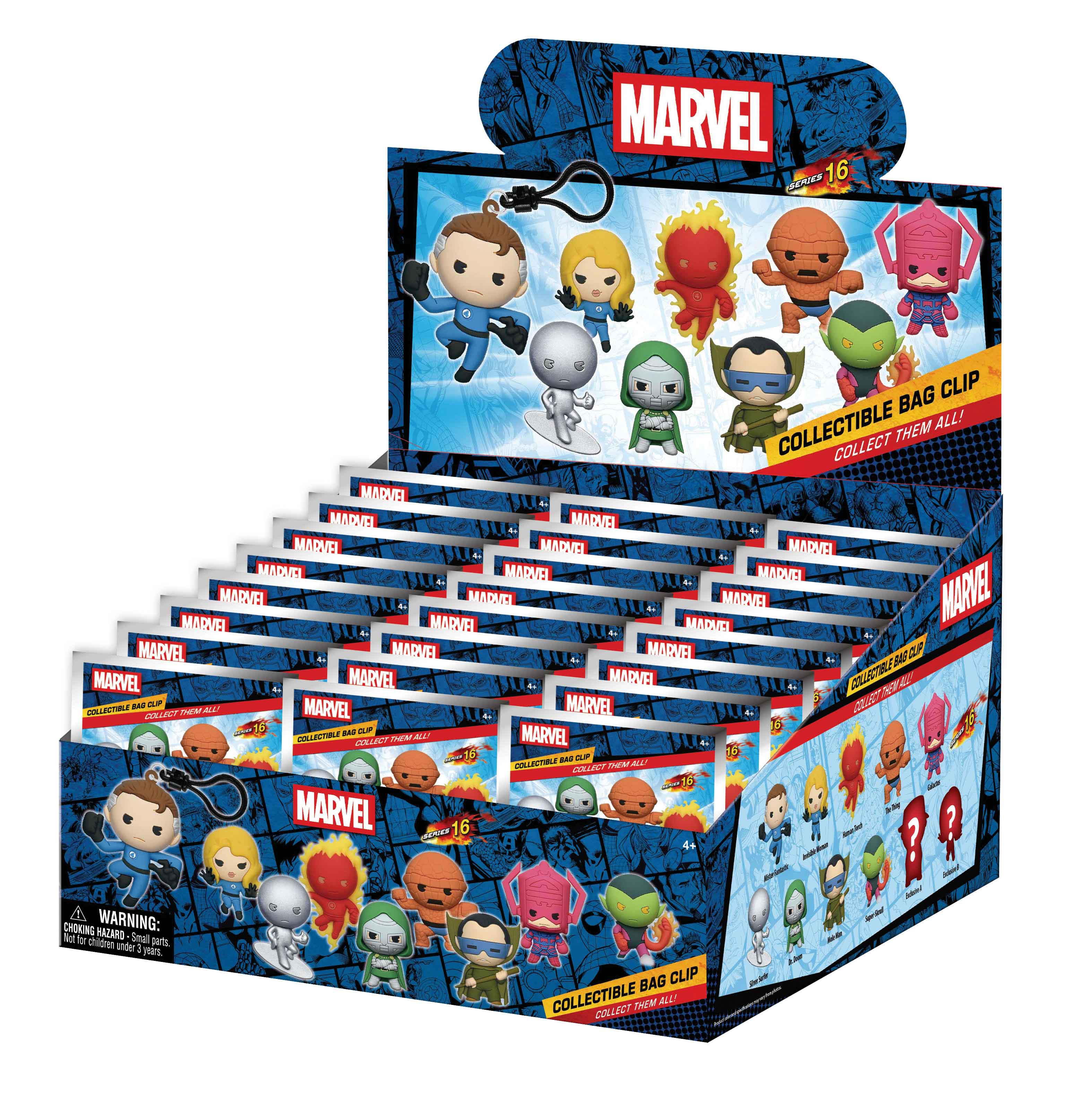 FANTASTIC FOUR - 3D Foam Bag Clip (Display 24 Pcs)