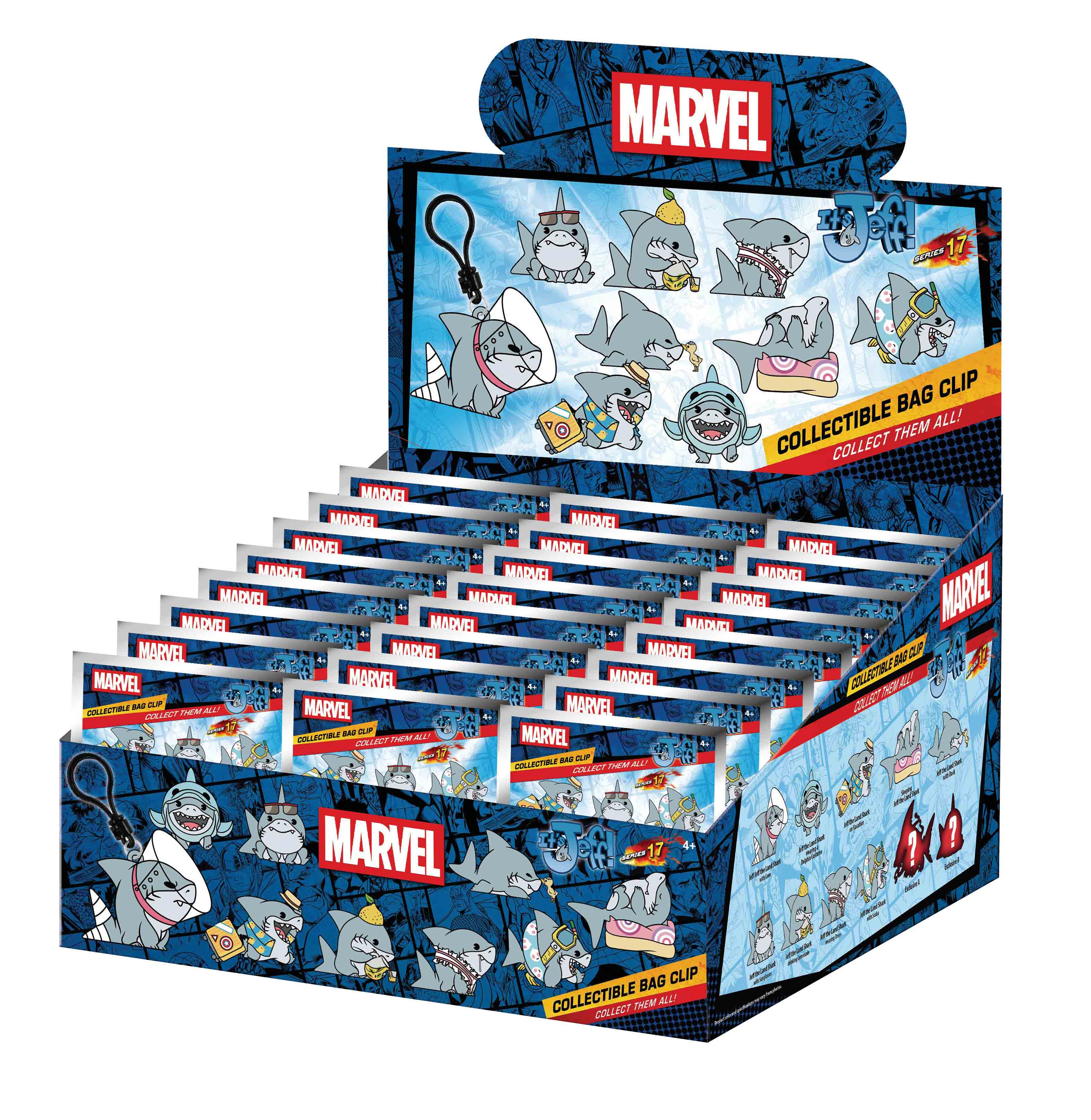 MARVEL RIVALS - Jeff Series 17 - 3D Foam Bag Clip (Display 24 Pcs)