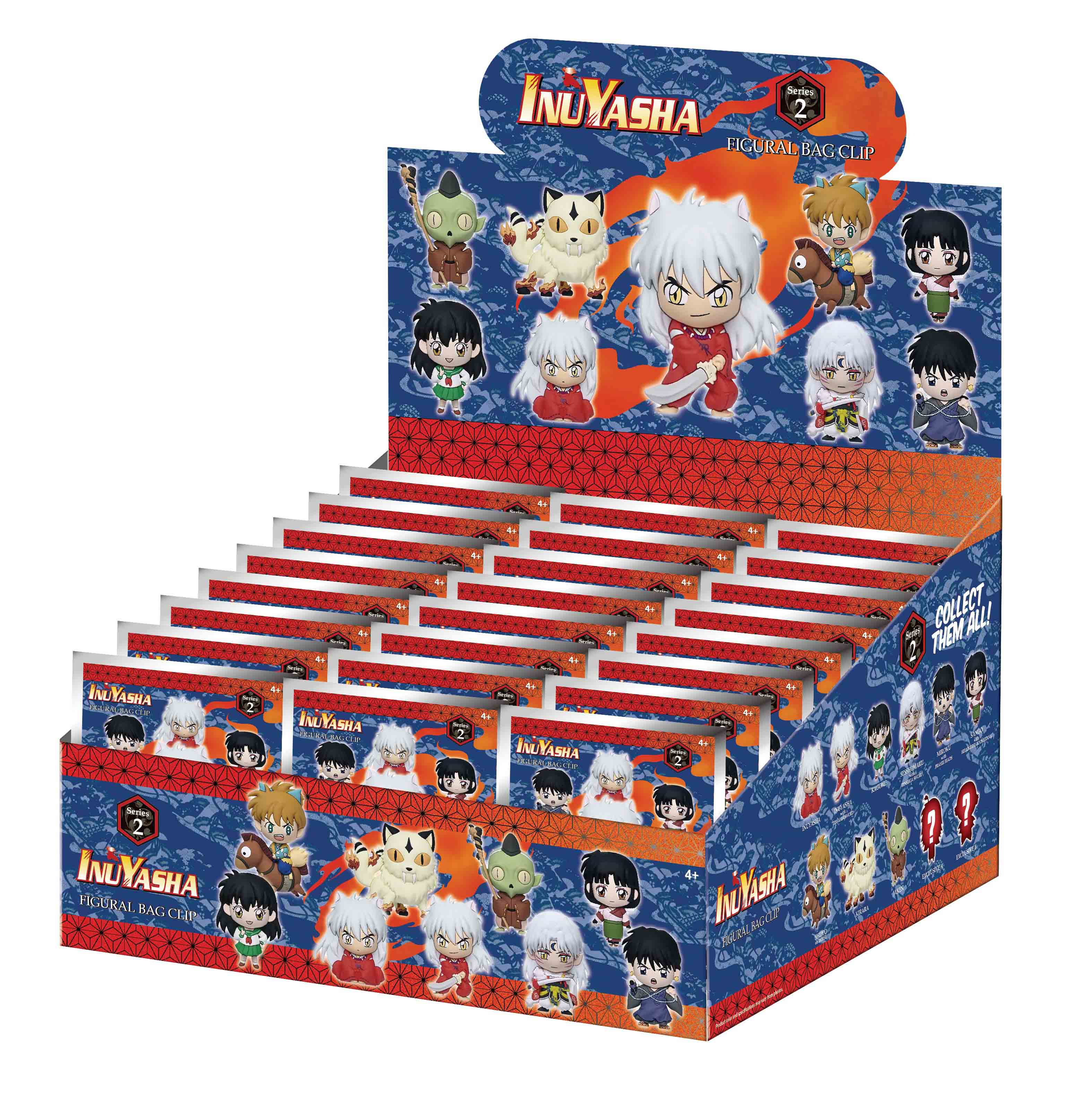 INUYASHA (25TH ANNIV.) - Series 2 - 3D Foam Bag Clip (Display 24 Pcs)