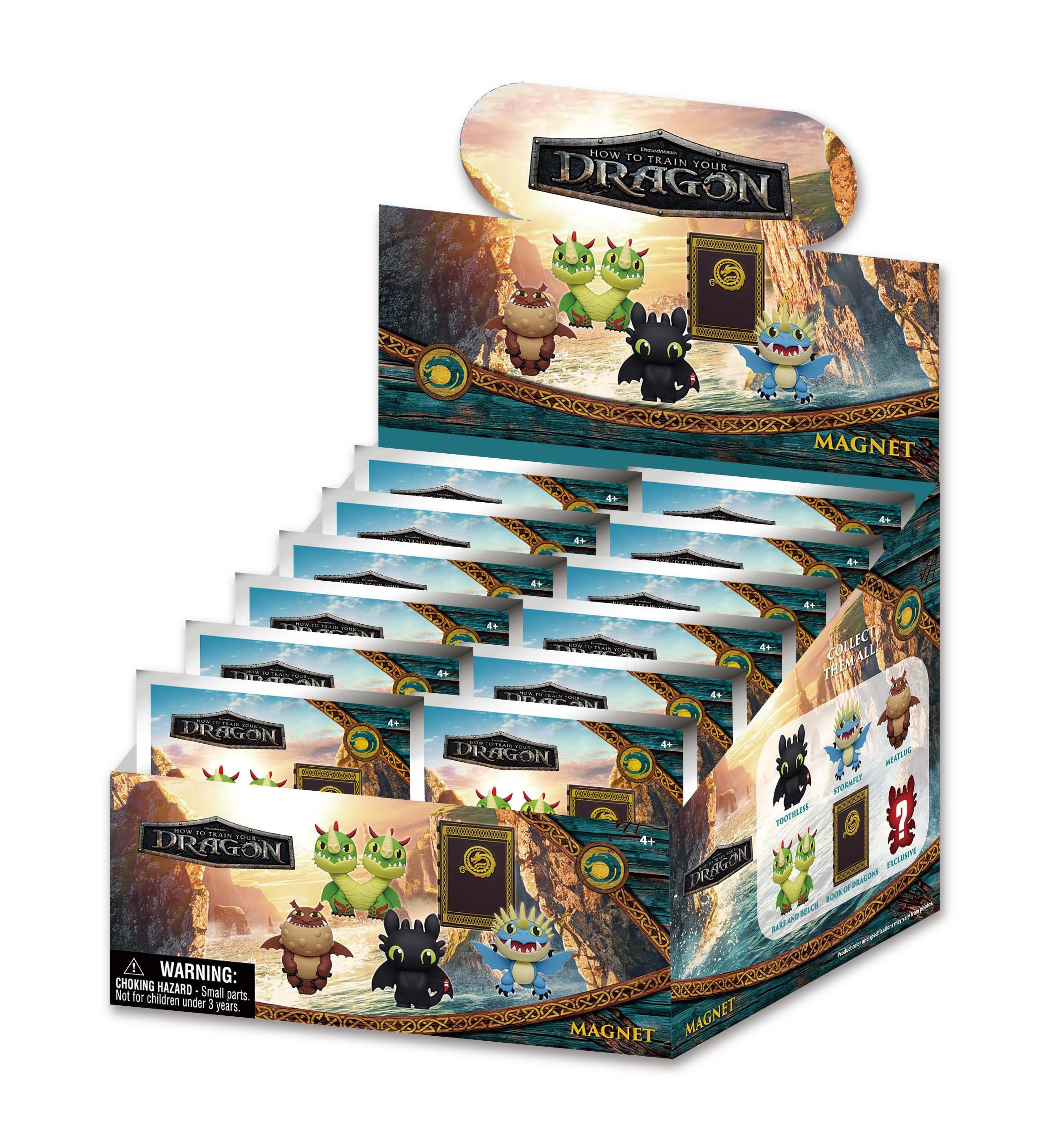 HTTYD - Series 1 - 3D Foam Magnets in blind bags (Display 12 Pcs)