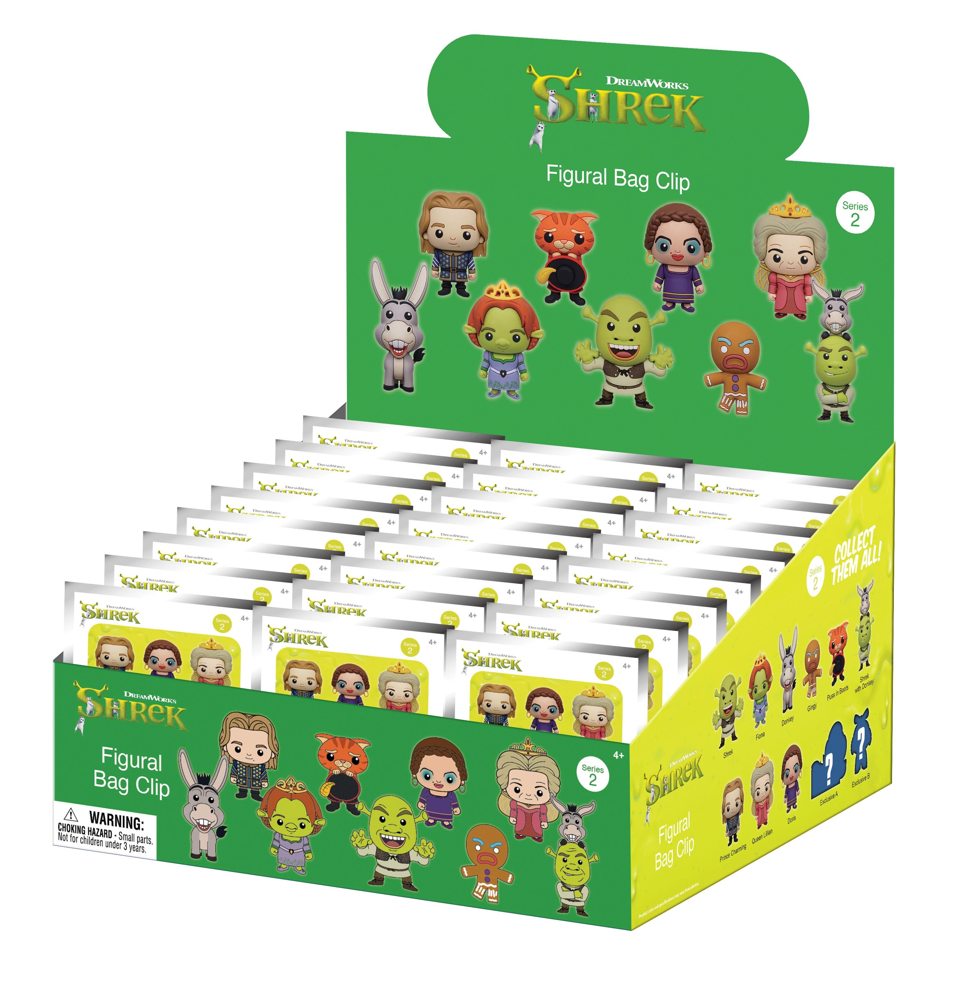 SHREK - Series 2 - 3D Foam Bag Clip (Display 24 Pcs)