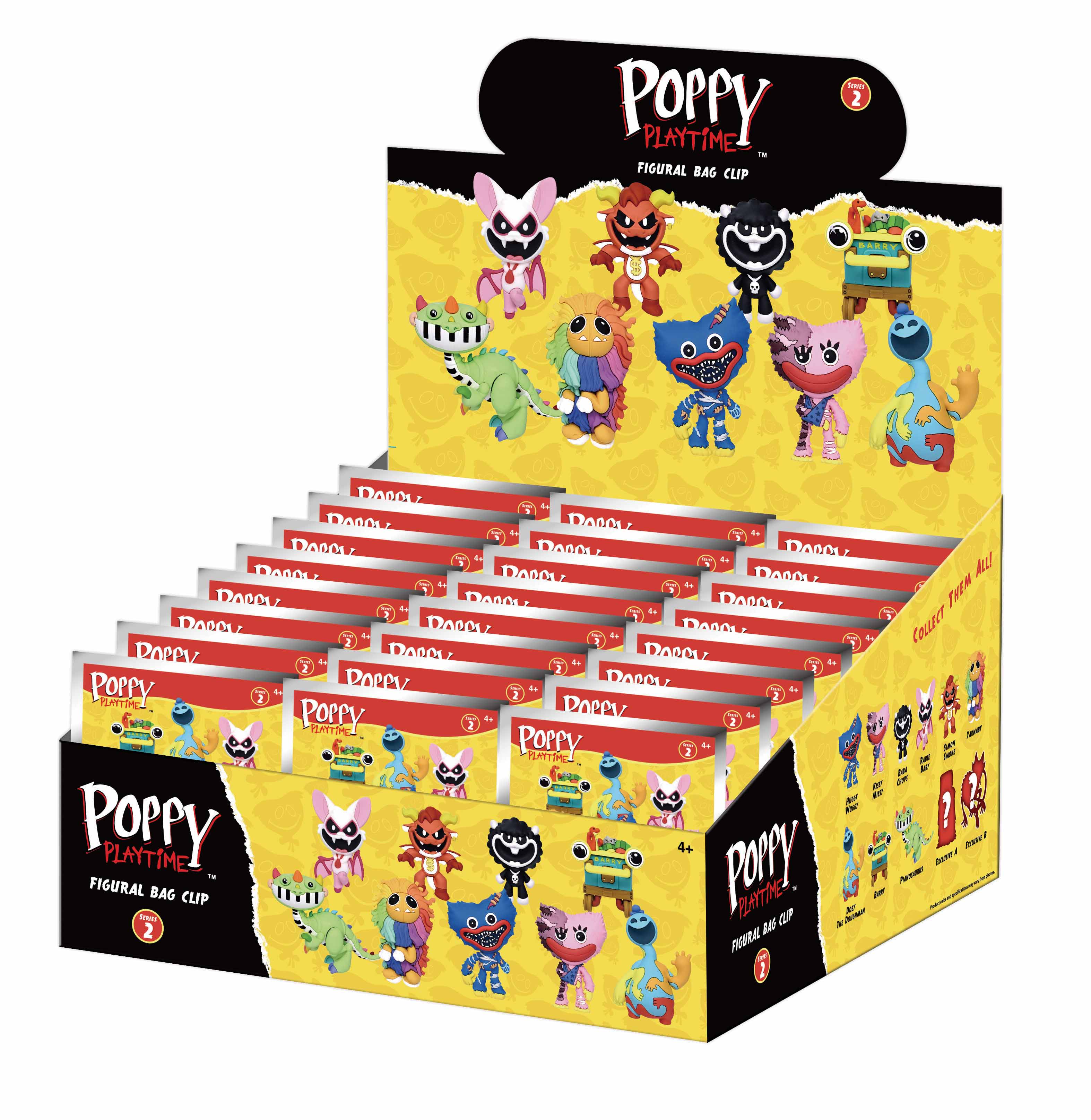 POPPY PLAYTIME - Series 2 - 3D Foam Bag Clip (Display 24 Pcs)