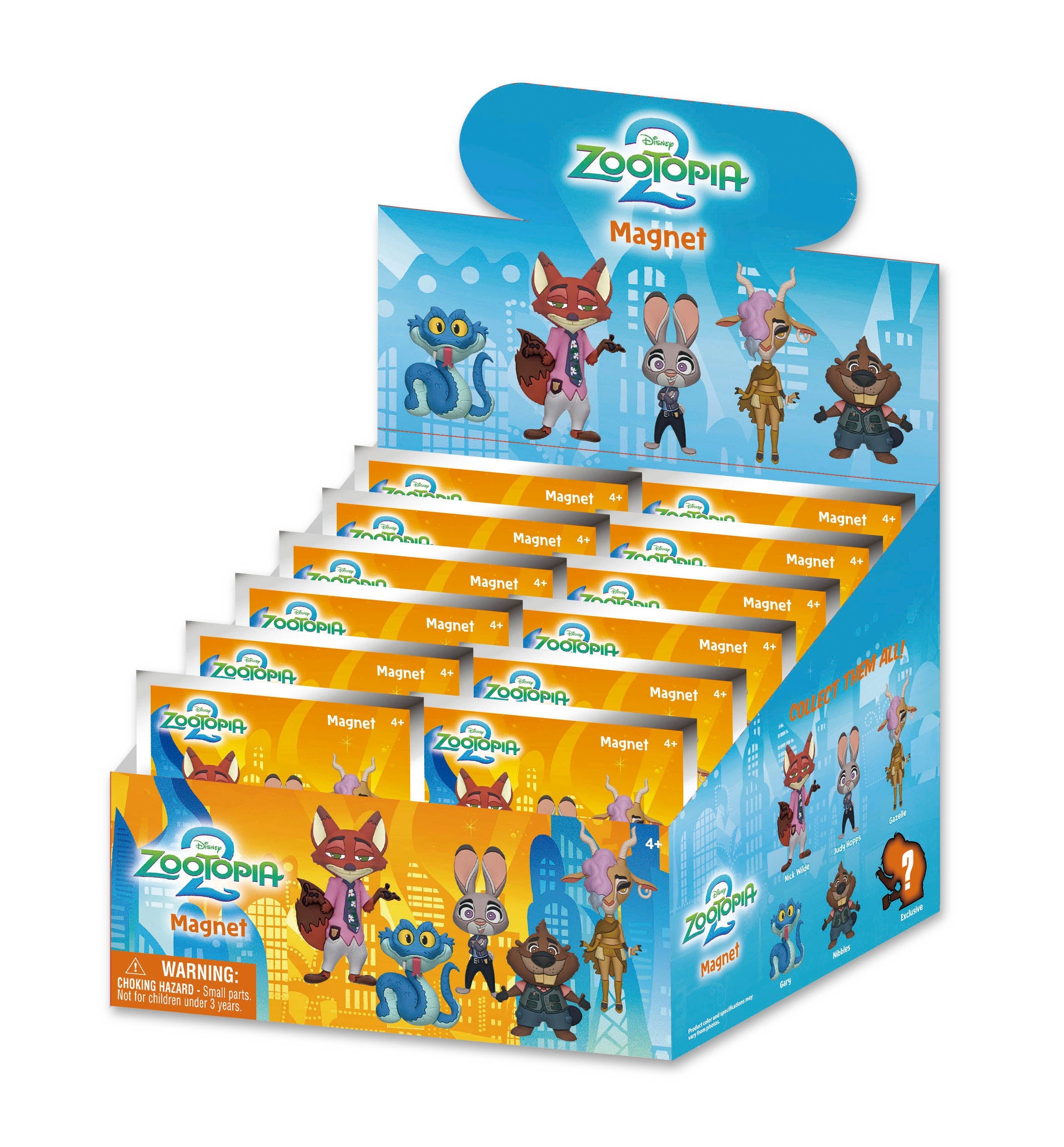 ZOOTOPIA 2 - Series 1 - 3D Foam Magnets in blind bags (Display 12 Pcs)