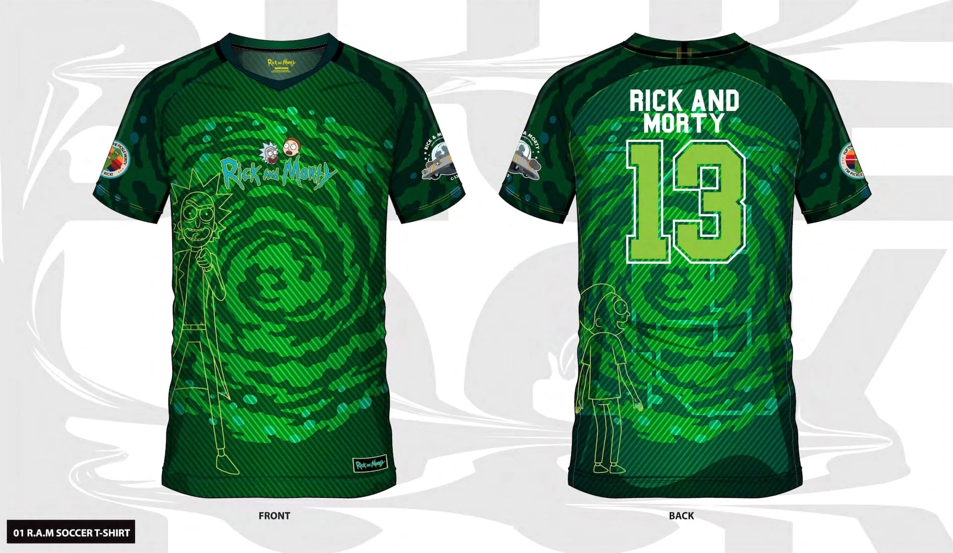 RICK & MORTY - Rick & Morty 13 - Soccer Jersey Men (L)