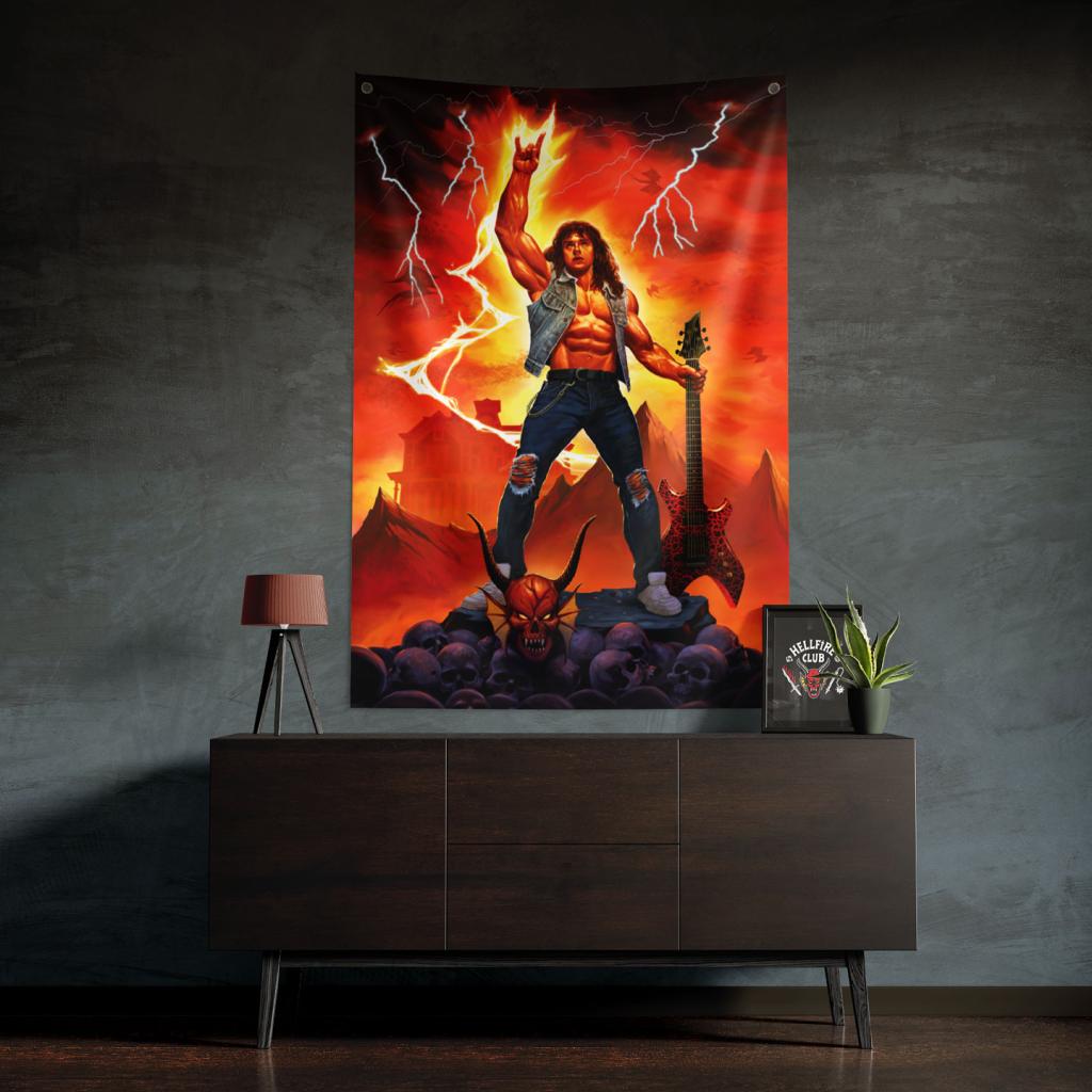 STRANGER THINGS - Eddie - Wall Banner '125 x 85 cm'