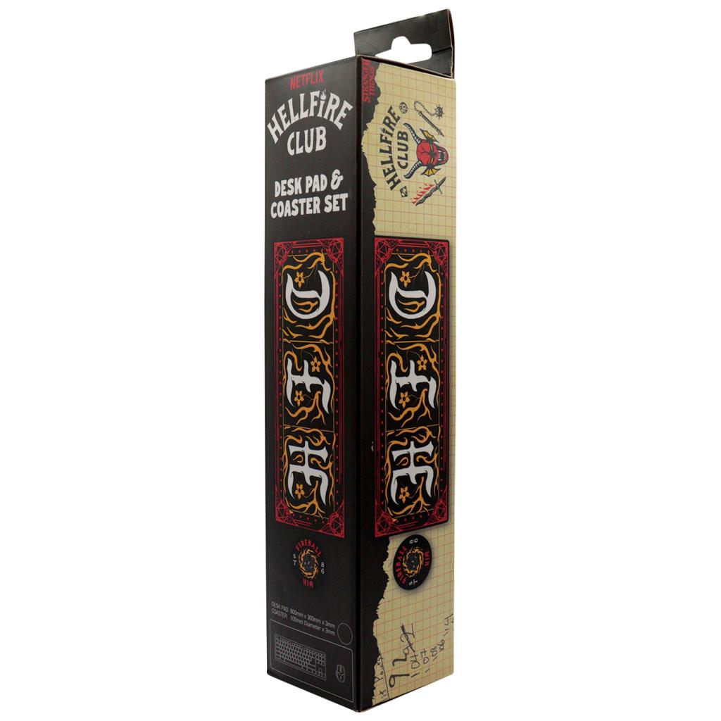 STRANGER THINGS - Hellfire Club - XL Desktop Mat + 1 Coaster