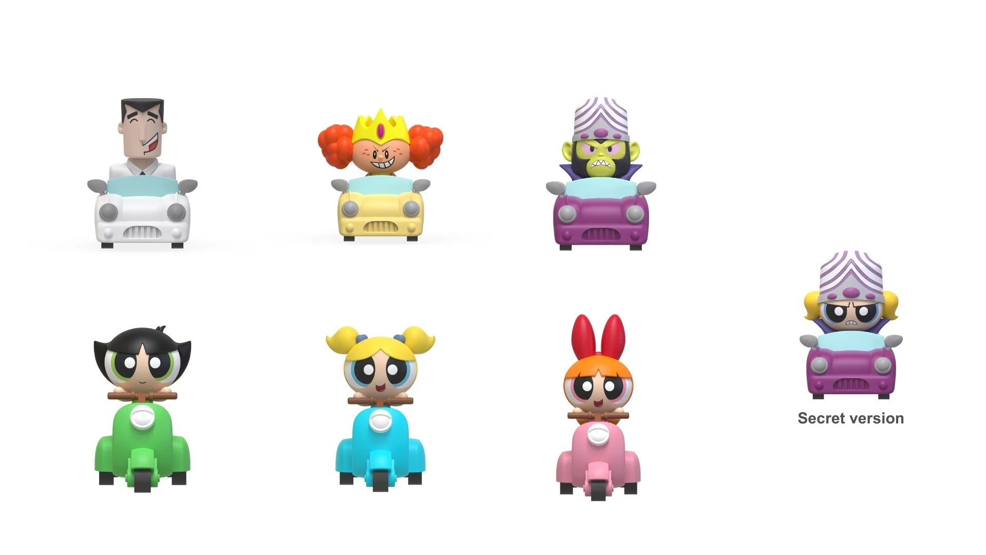 POWERPUFF GIRLS - Pull Black Car - Blind Box 5cm (6pcs)